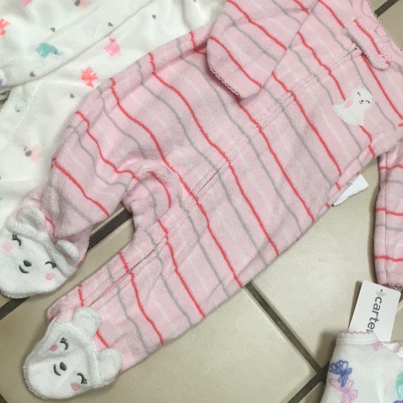 NWT Carter’s Baby Girls Footed One Piece Bundle - Picture 3 of 5